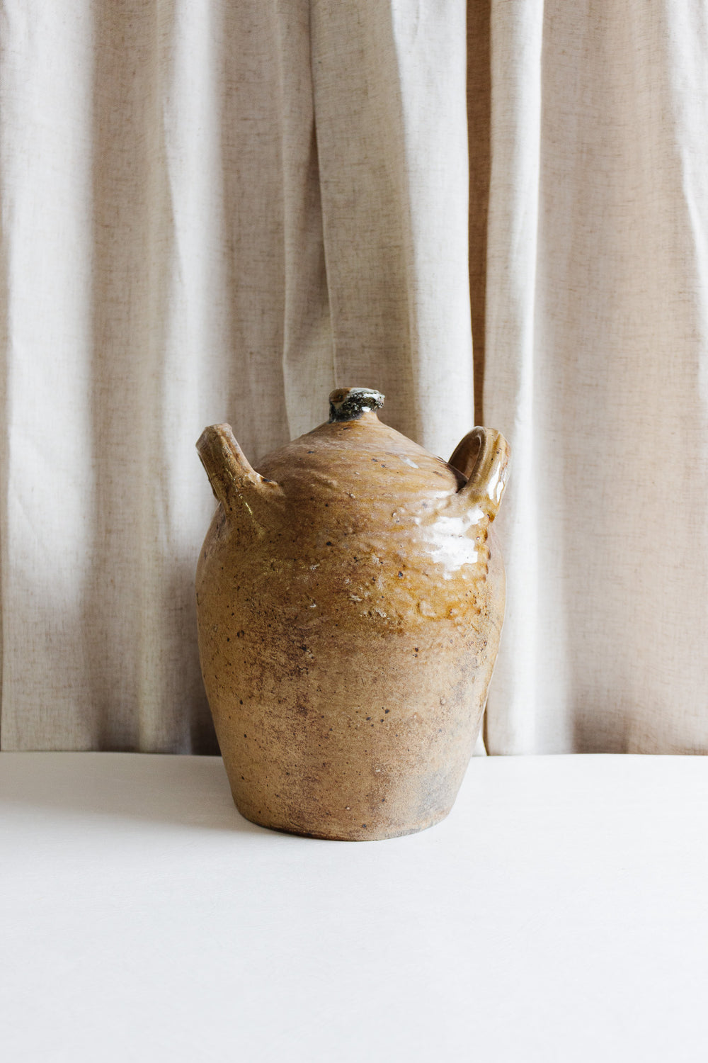antique french stoneware vessel
