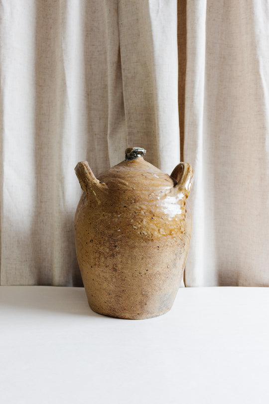 antique french stoneware vessel