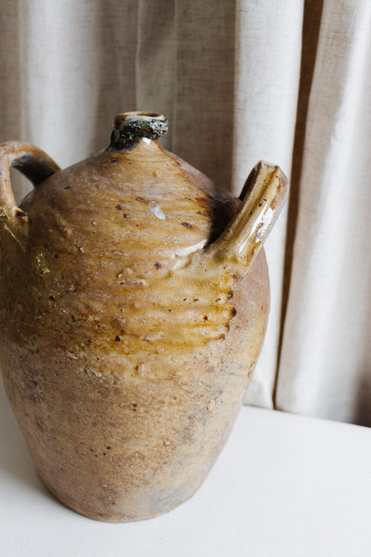 antique french stoneware vessel