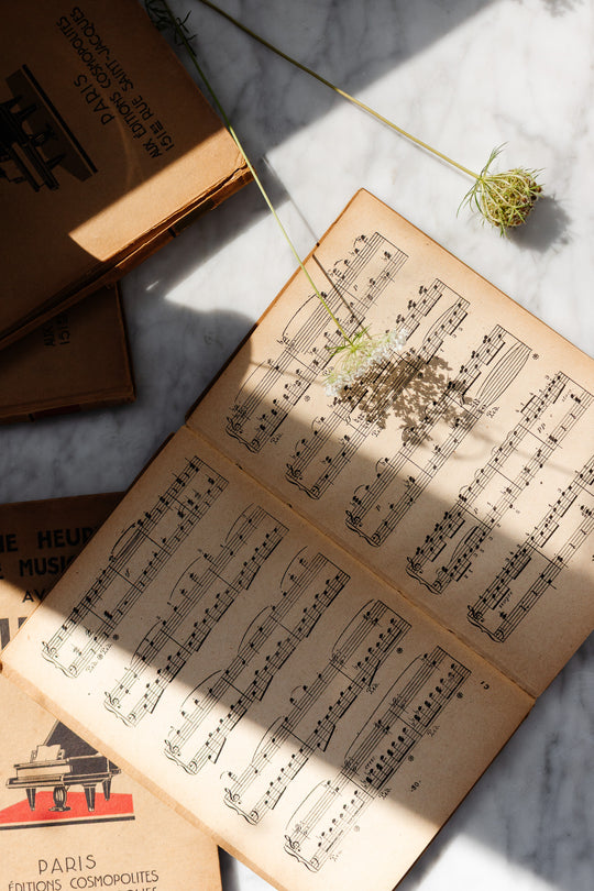 1930s french "une heure de musique" books, set of 4