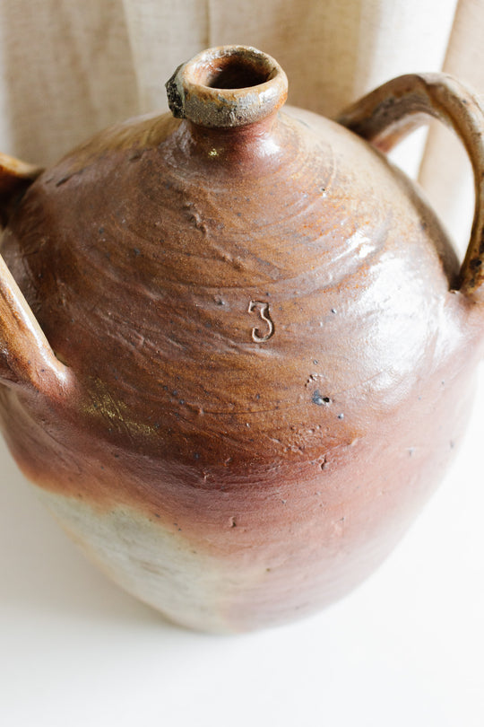 antique french stoneware vessel