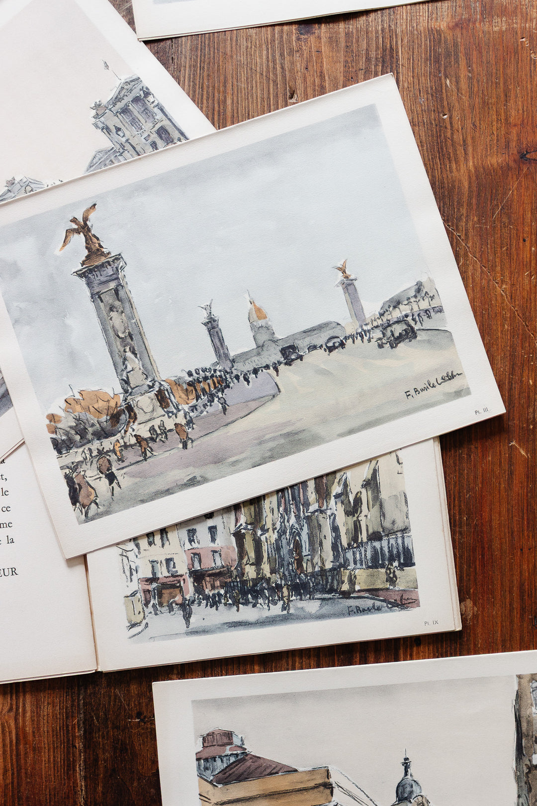 paris en seize aquarelles par basile leblanc