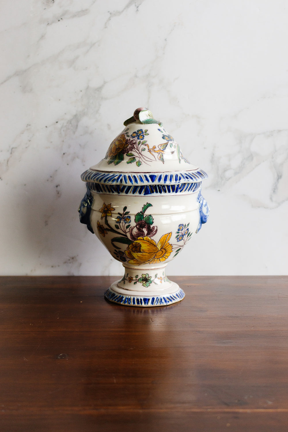 antique french hand painted and signed soupière