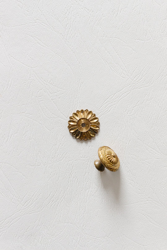 antique french brass drawer pull