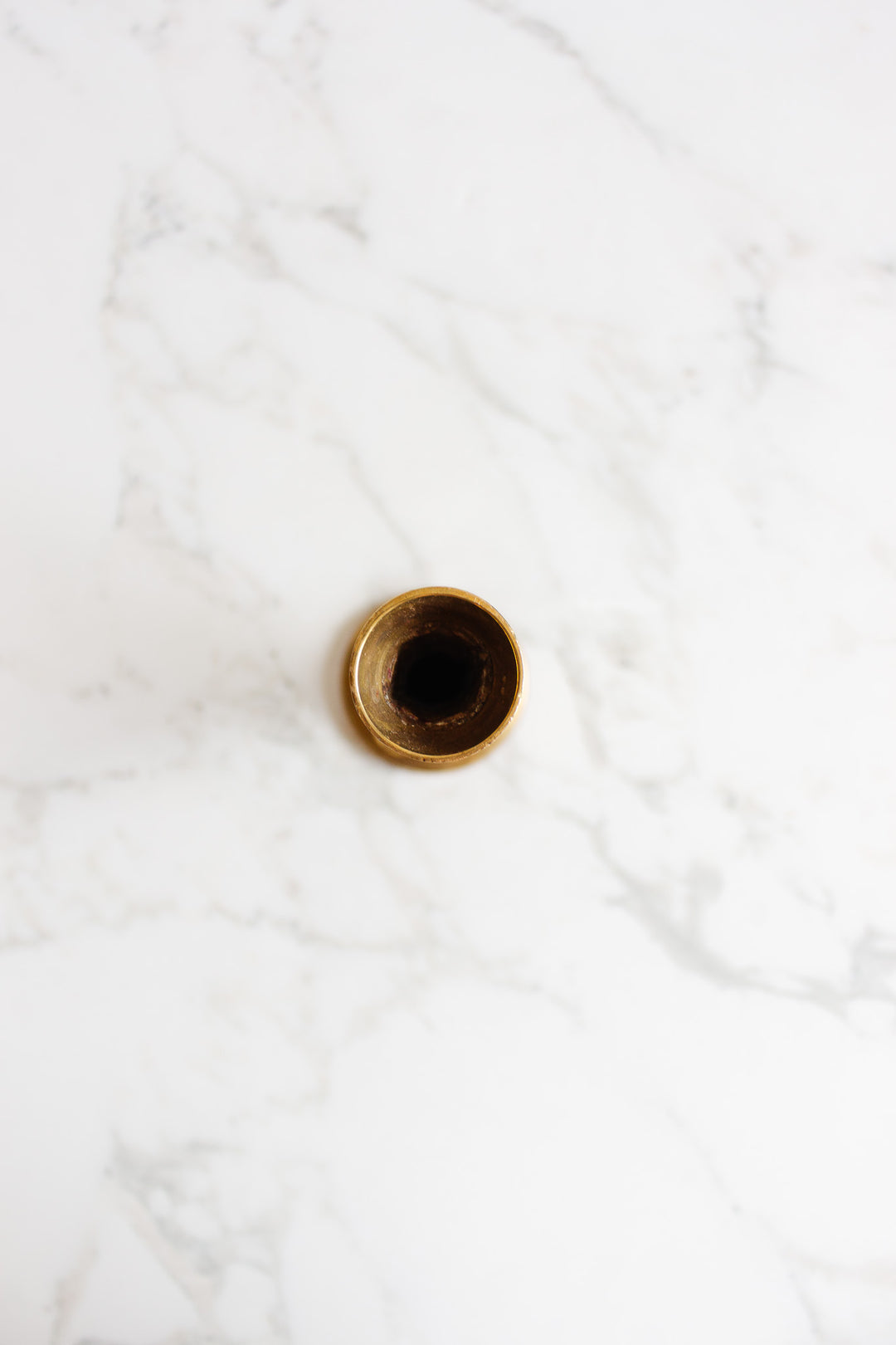 pair of vintage french brass bud vases