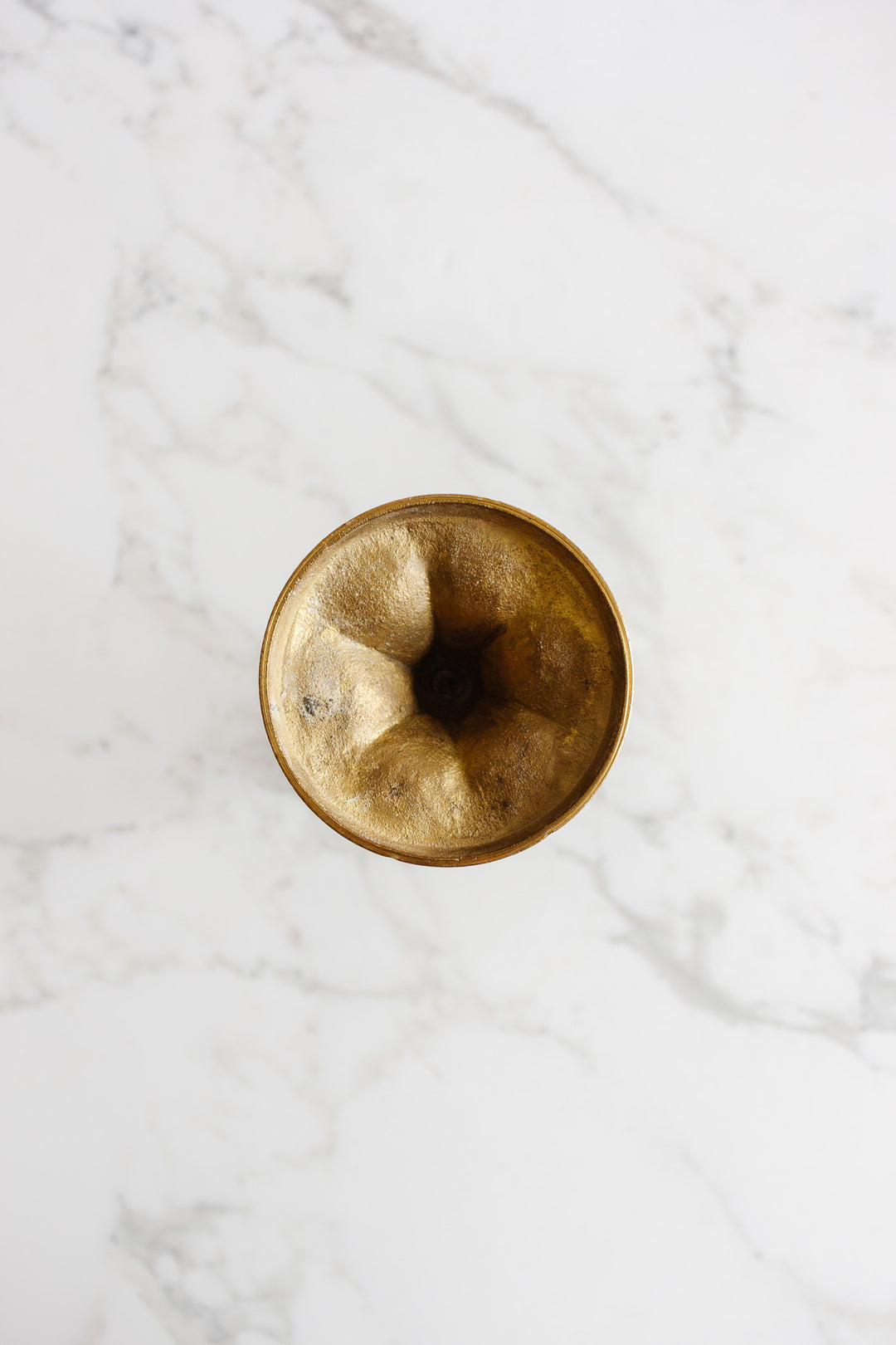 pair of vintage french brass bud vases