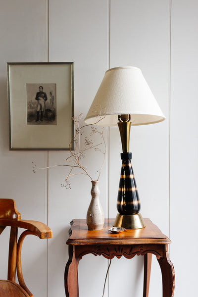 pair of tall vintage hollywood regency lamps