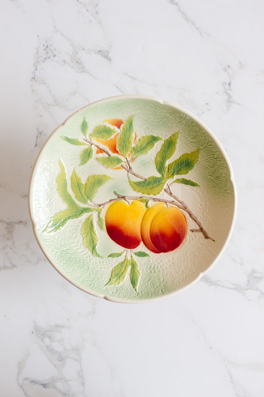 antique french sarreguemines majolica dish set