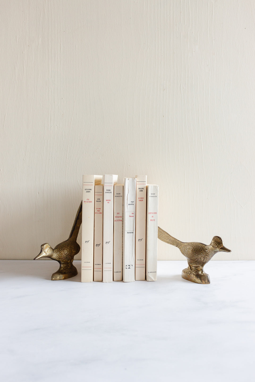 pair of 1960s brass figural birds