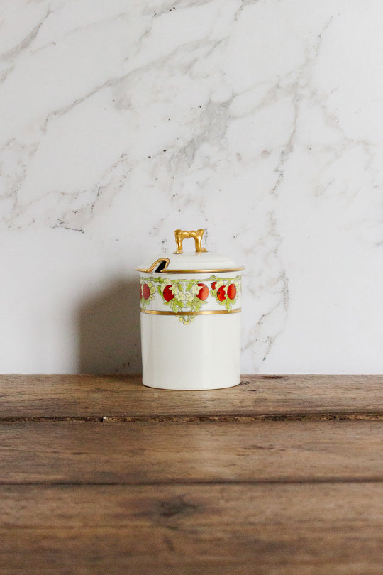 rare antique french handpainted and signed confit pot