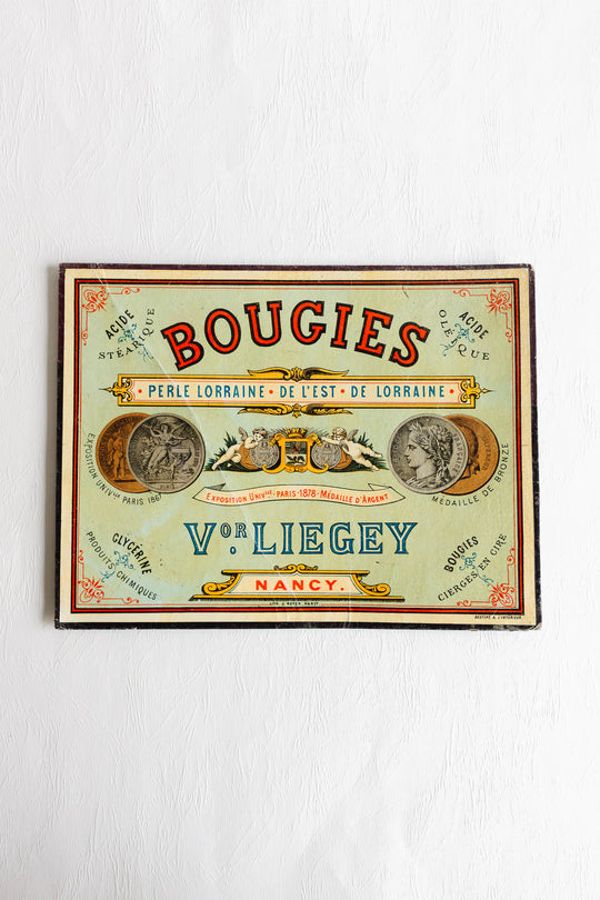 antique french "bougies" advertisement