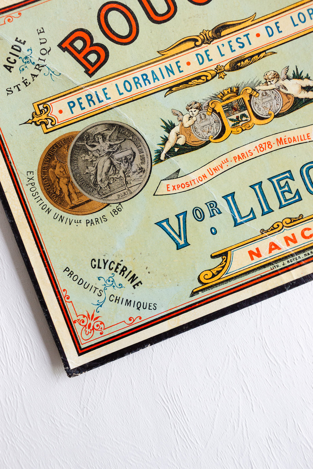 antique french "bougies" advertisement