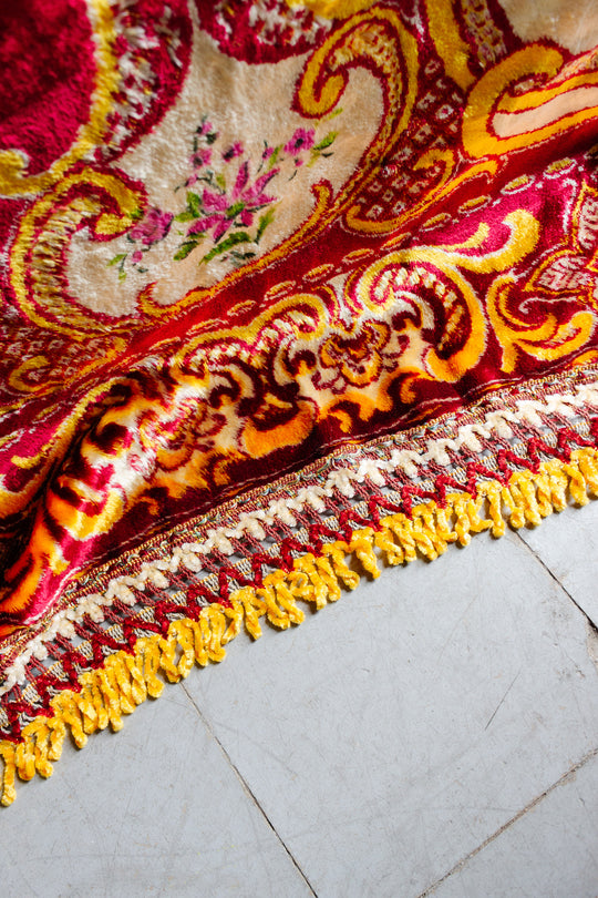 midcentury italian velvet wedding bed spread