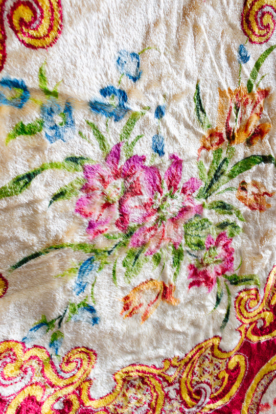 midcentury italian velvet wedding bed spread
