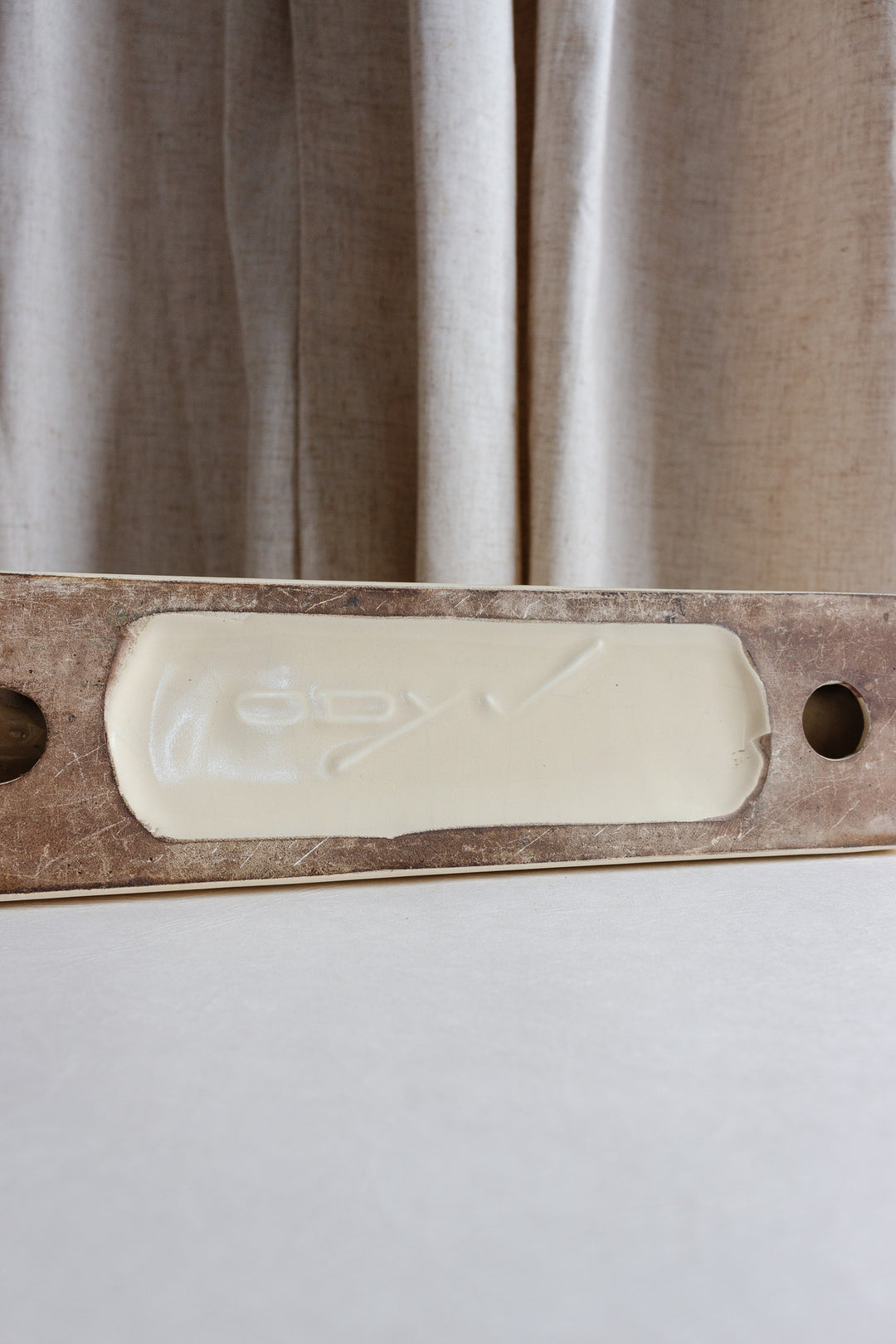 vintage french Odyssey Ivory ceramic retriever