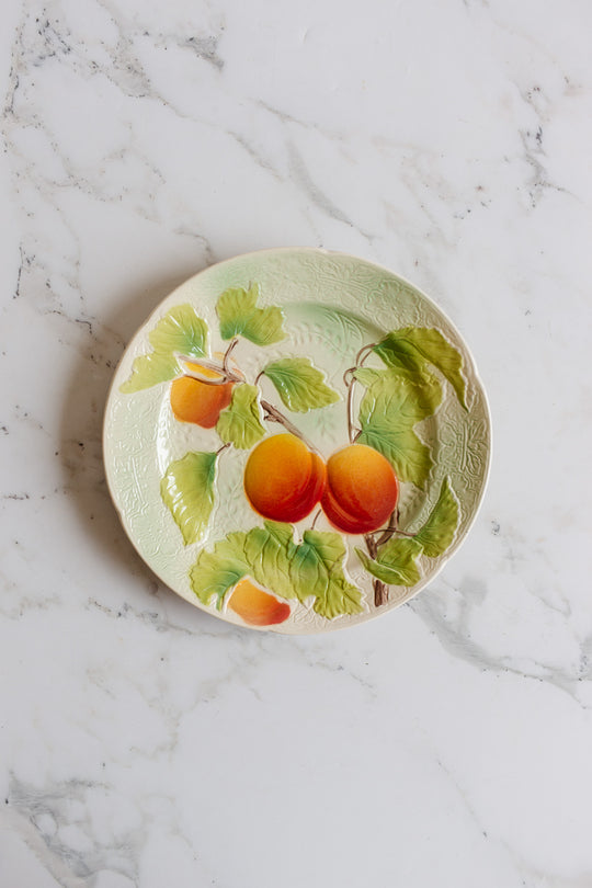 antique french sarreguemines majolica dish set