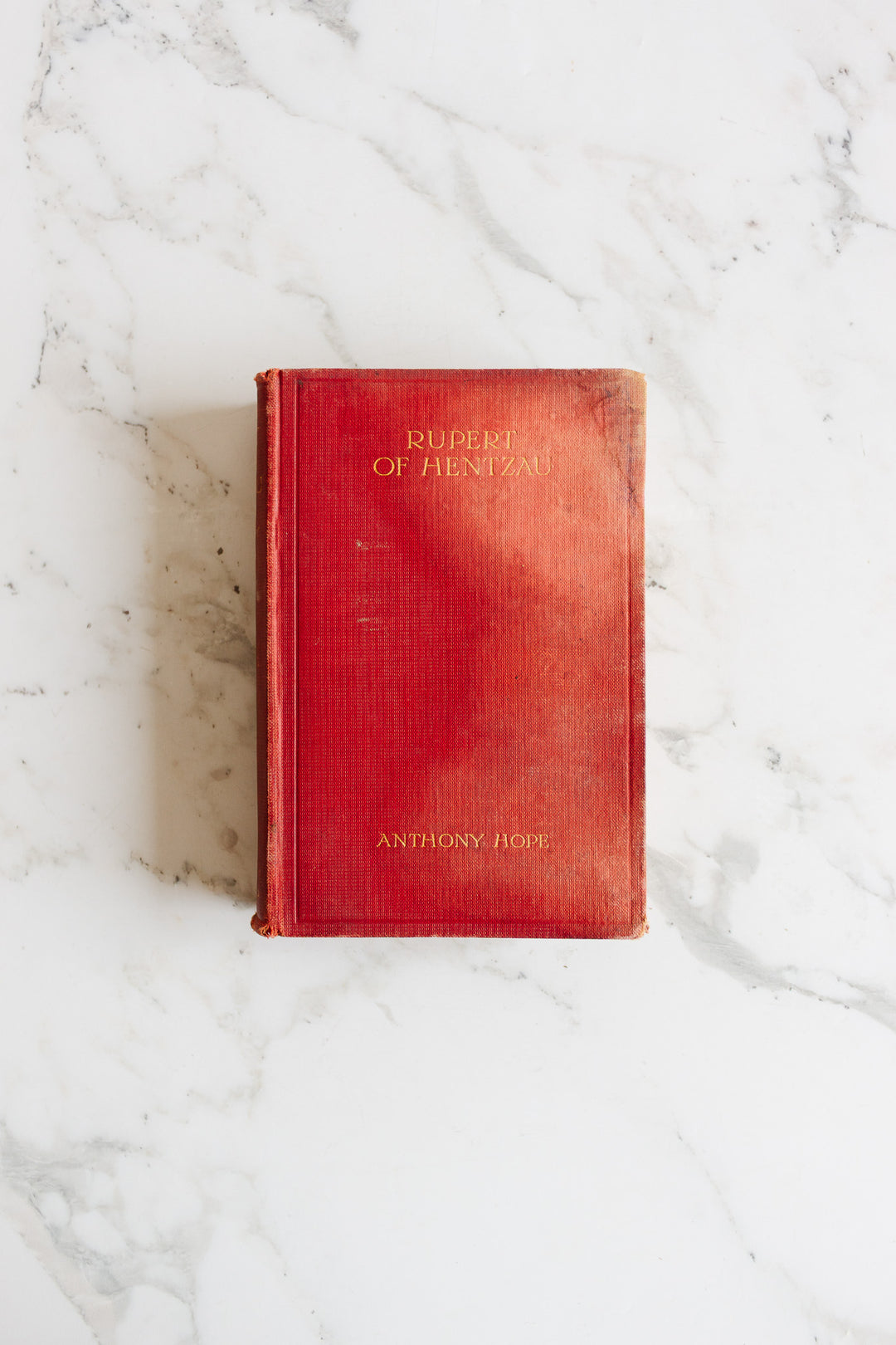 vintage english trio of hardcover books, shades of red