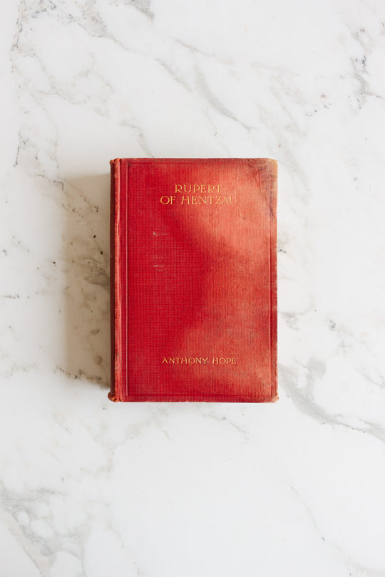 vintage english trio of hardcover books, shades of red