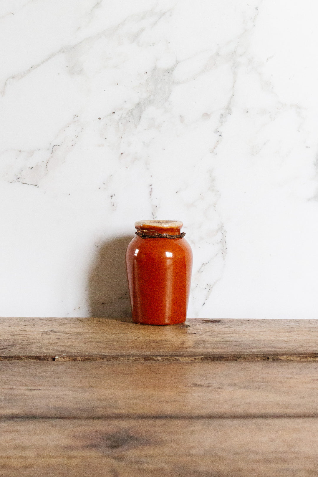 vintage french mustard jar with hand written typography