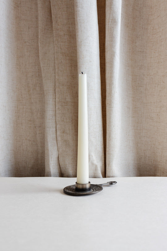 antique french embossed chamberstick