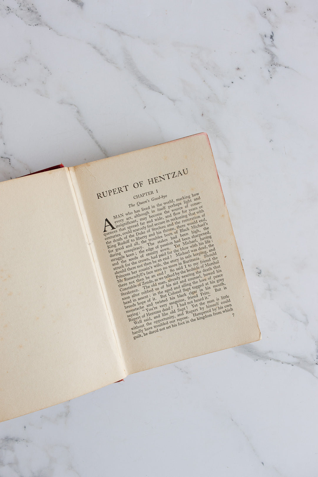 vintage english trio of hardcover books, shades of red