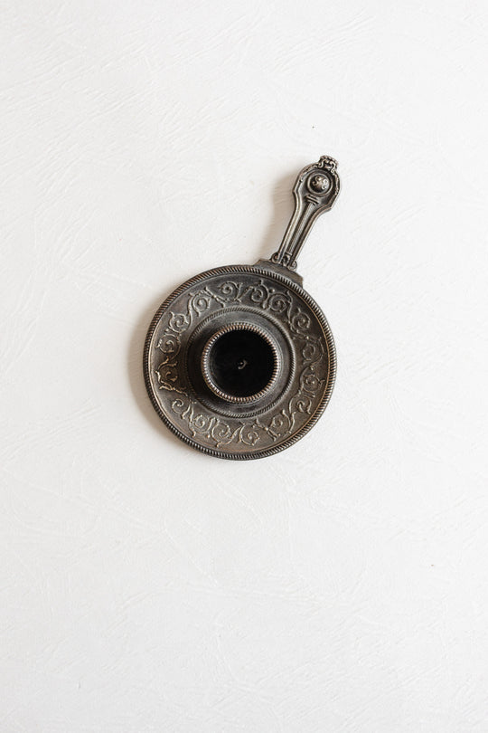 antique french embossed chamberstick