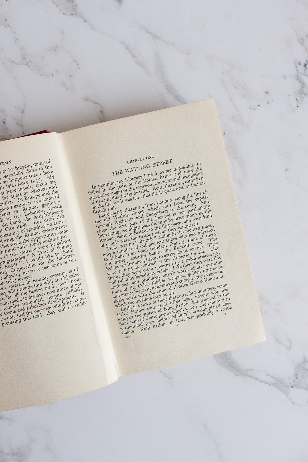 vintage english trio of hardcover books, shades of red