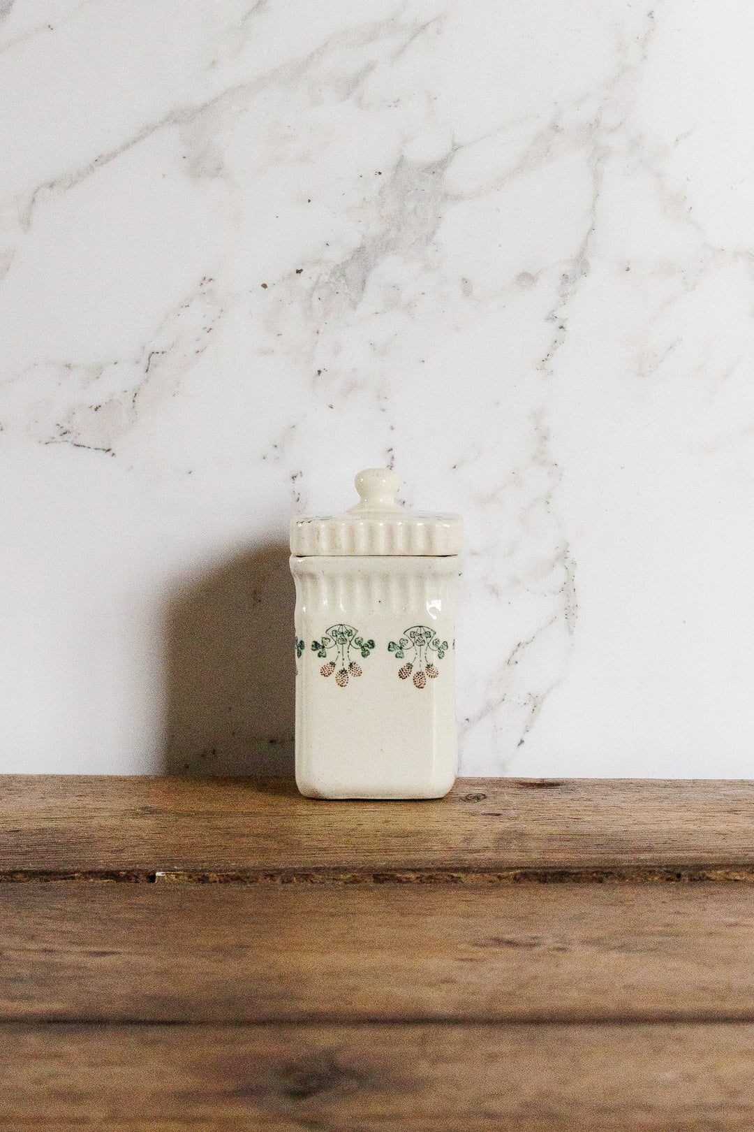 rare 1920s french st. uze porcelain tea cannister