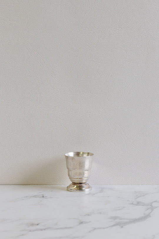 antique french silver plate "coquetier"