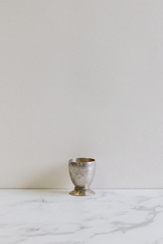 antique french silver plate "coquetier"