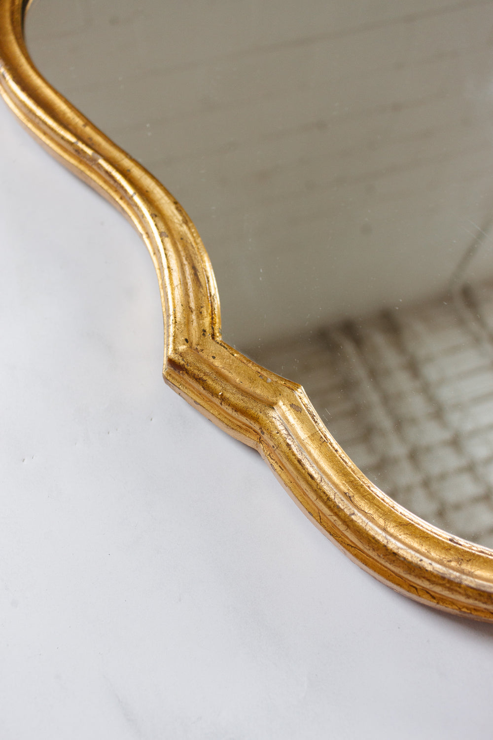 midcentury french baroque style gilt wood mirror