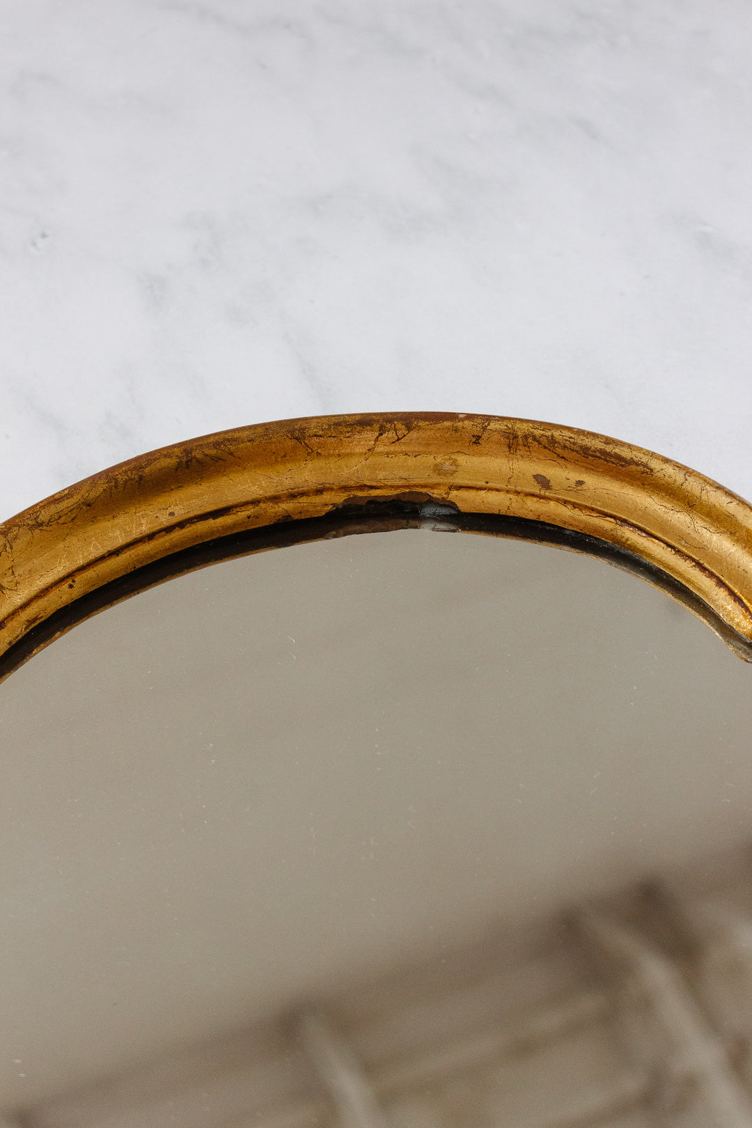 midcentury french baroque style gilt wood mirror