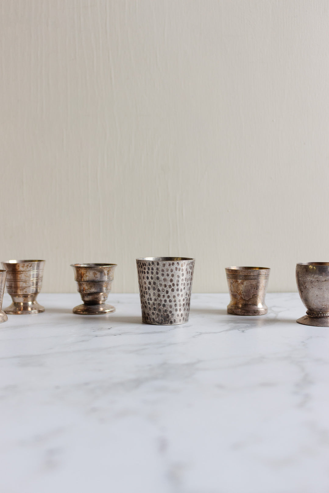 vintage french silverplate christening cup