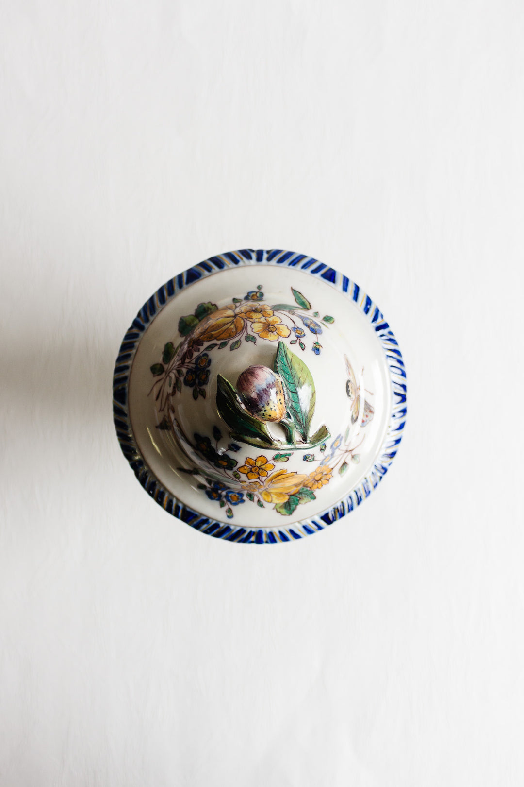 antique french hand painted and signed soupière