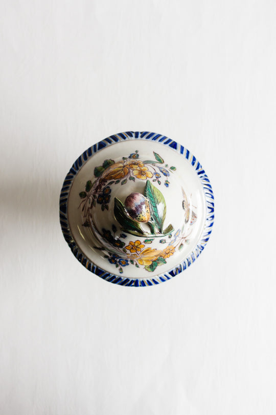 antique french hand painted and signed soupière