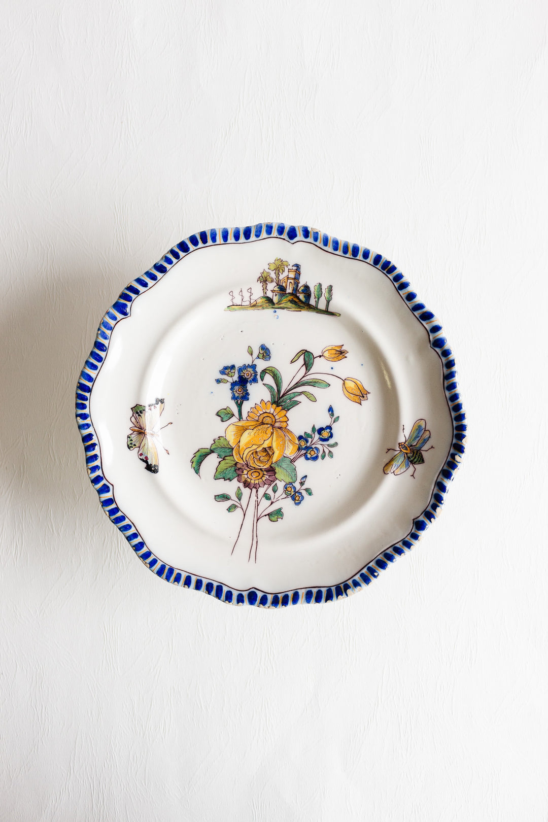 antique french hand painted and signed compotier i