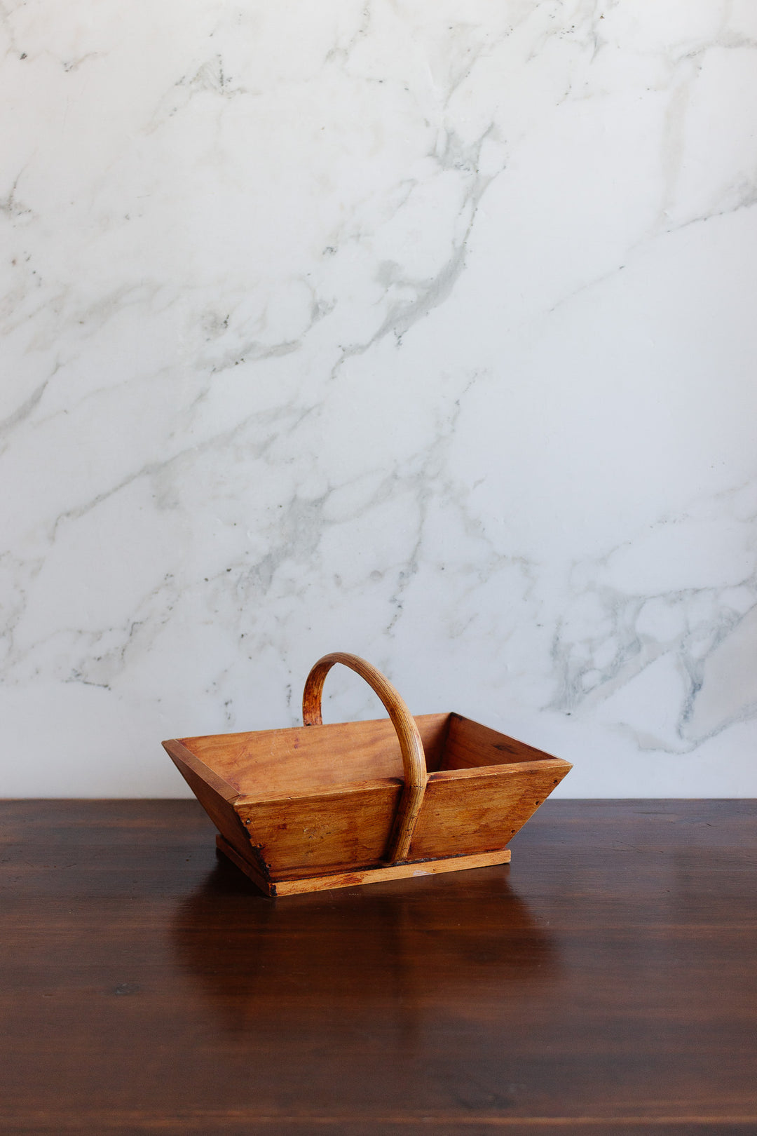 antique french mini wooden garden trug