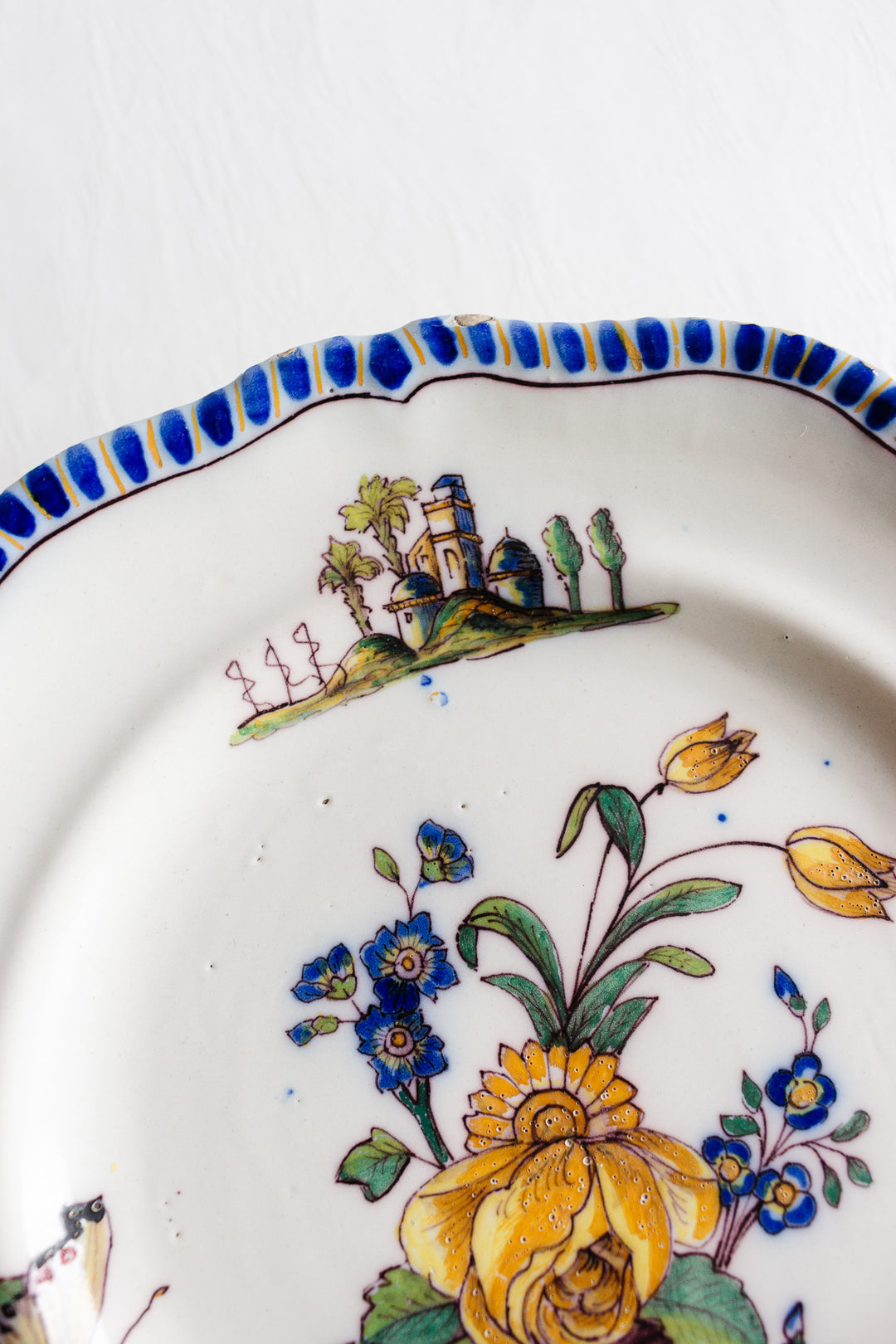 antique french hand painted and signed compotier i