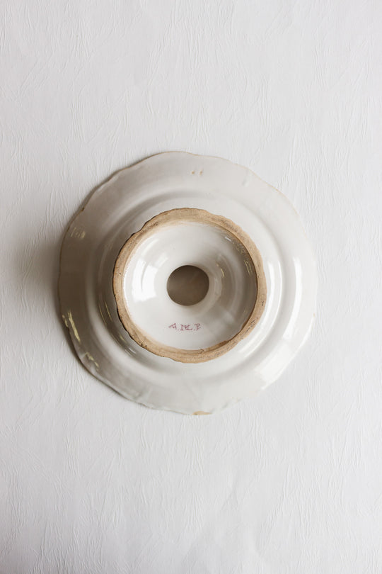 antique french hand painted and signed compotier i