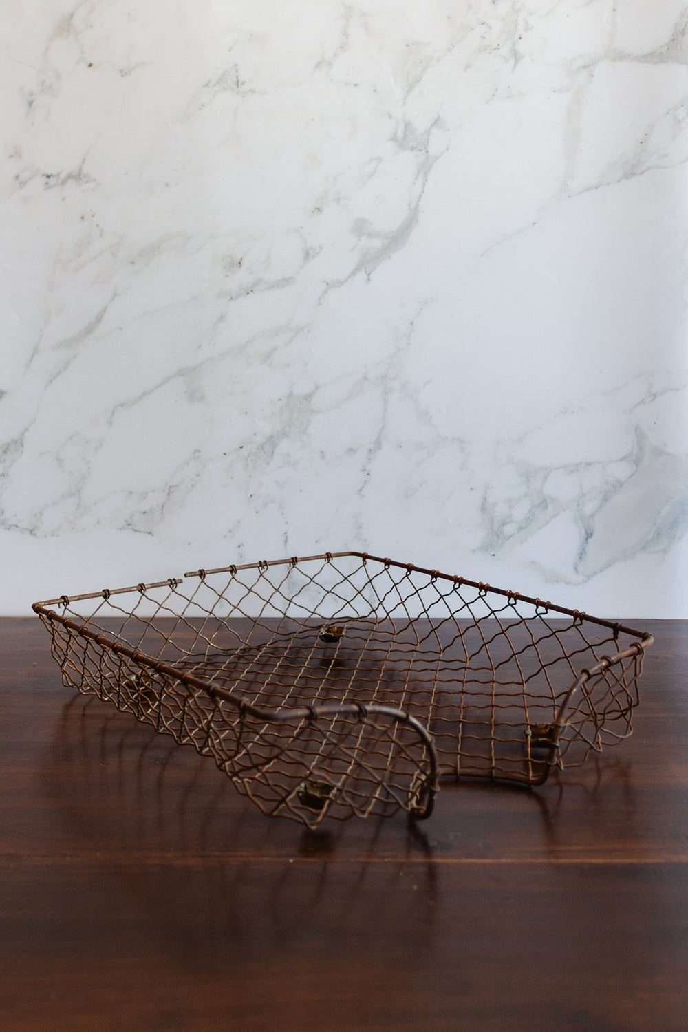 antique french metal "panier de bureau"