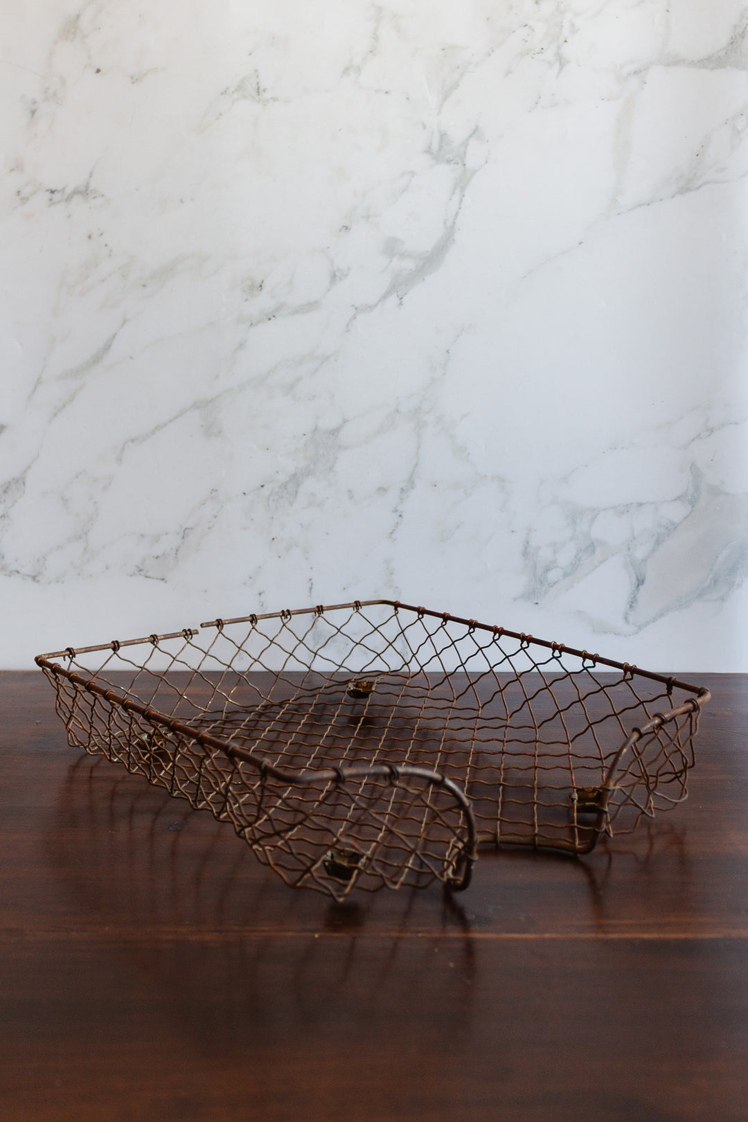 antique french metal "panier de bureau"