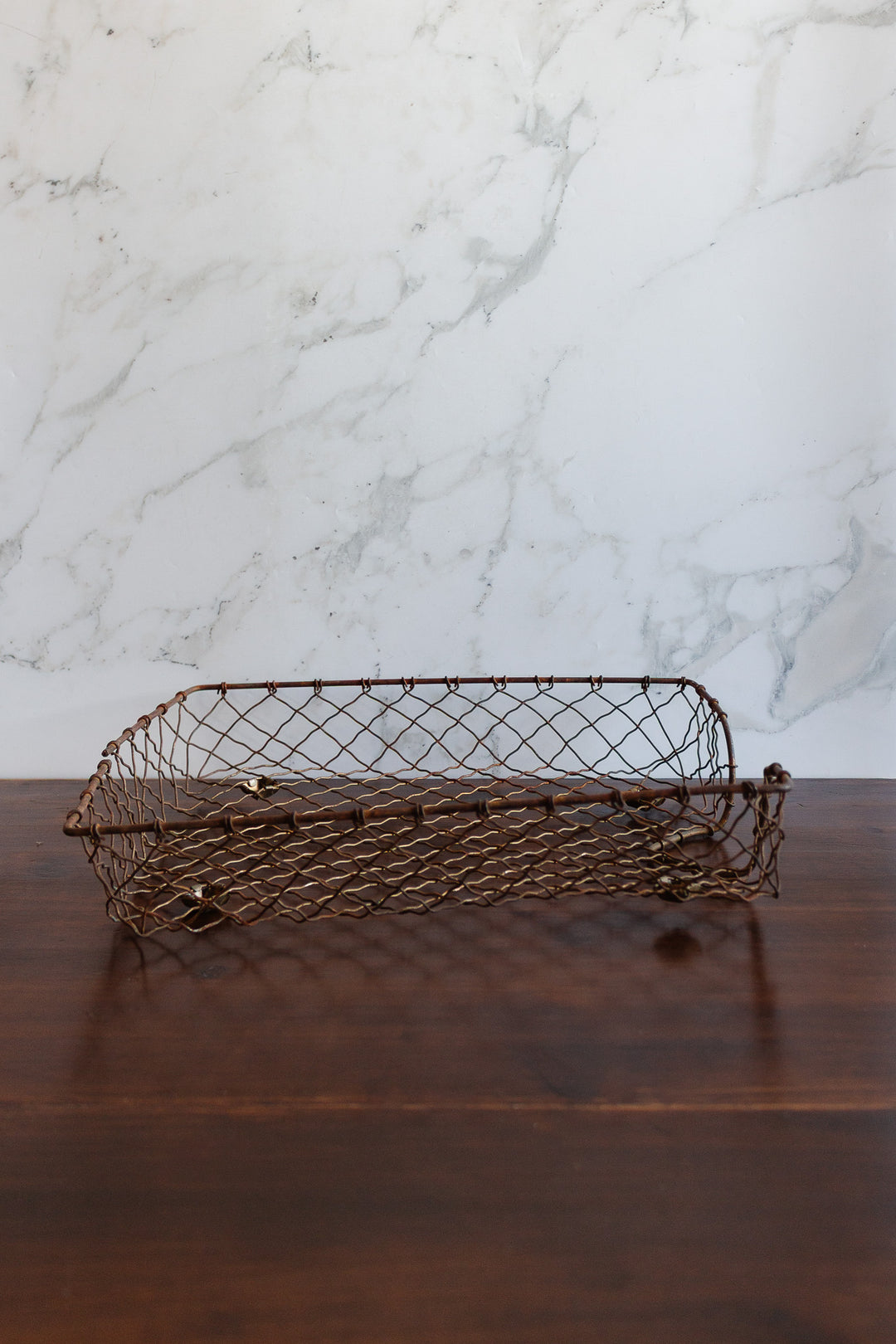 antique french metal "panier de bureau"
