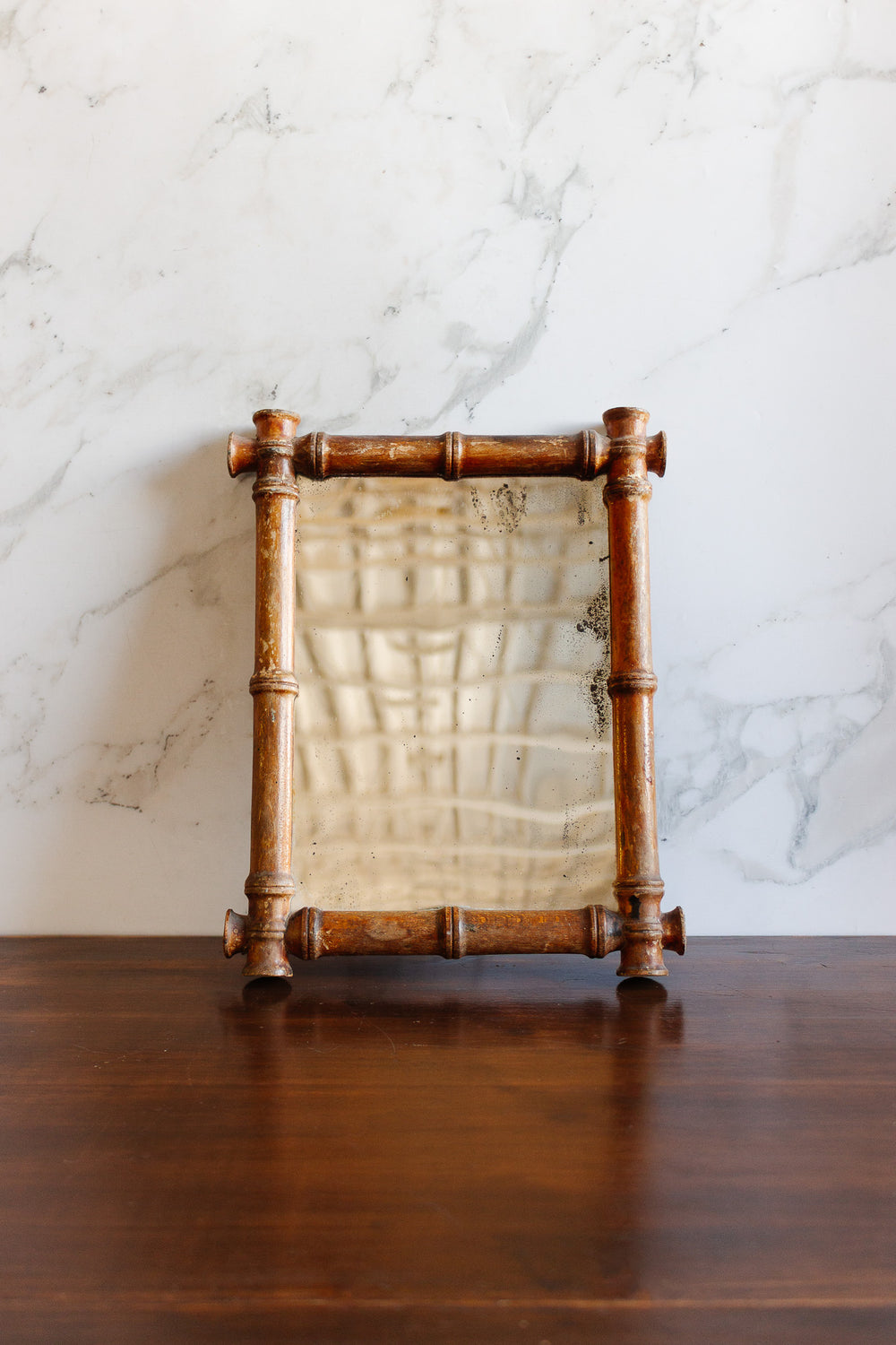 1930s french faux bamboo mirror