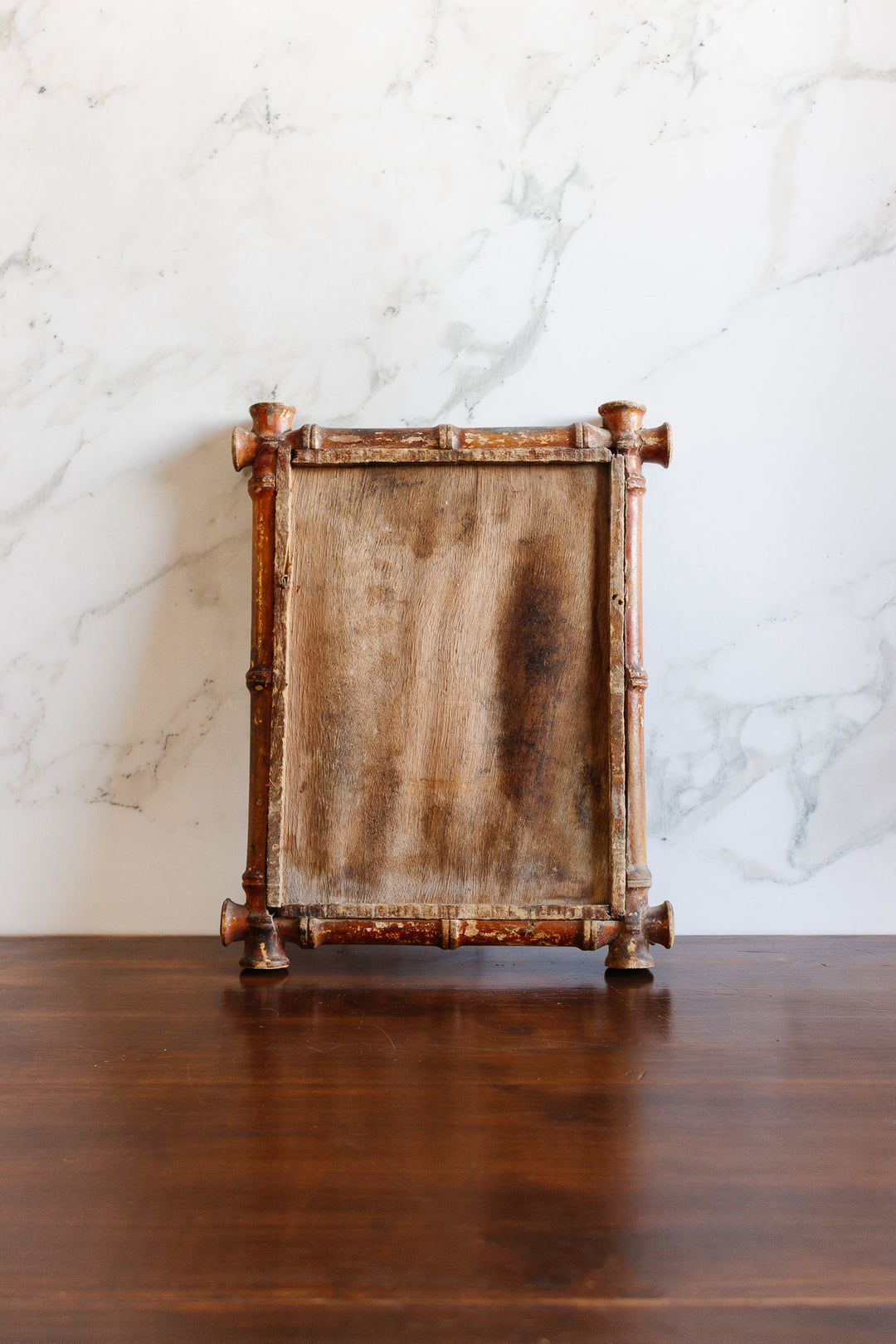 1930s french faux bamboo mirror