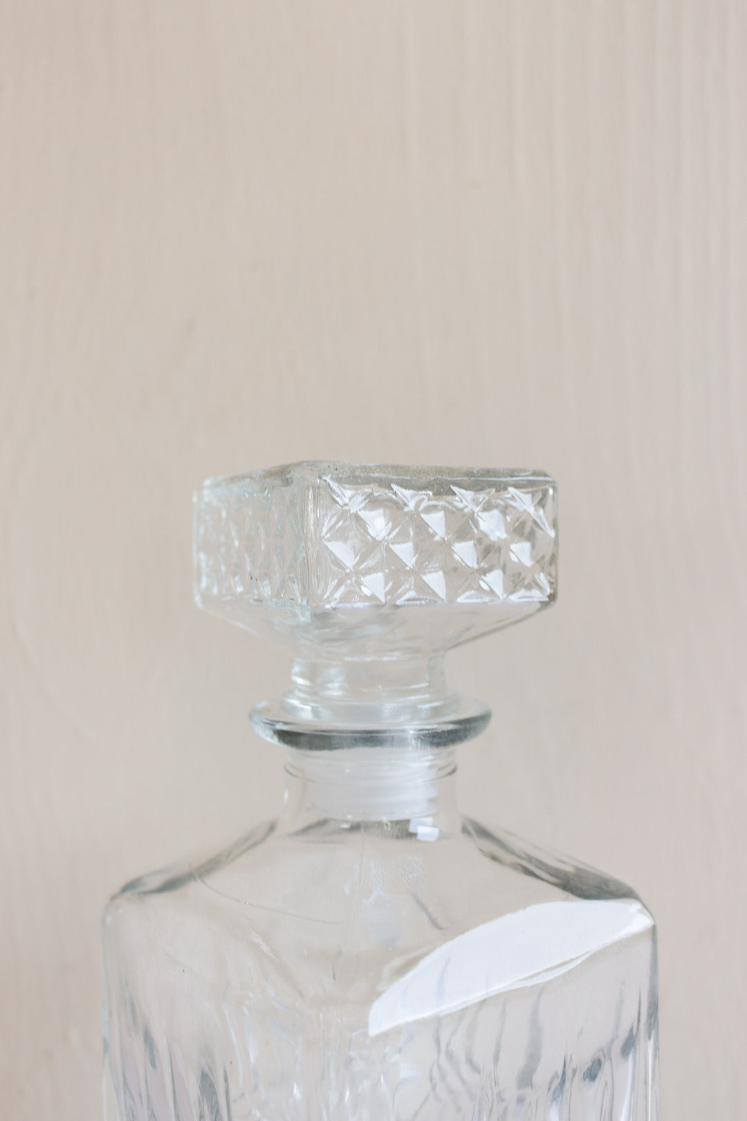 vintage french crystal and cut glass café decanters