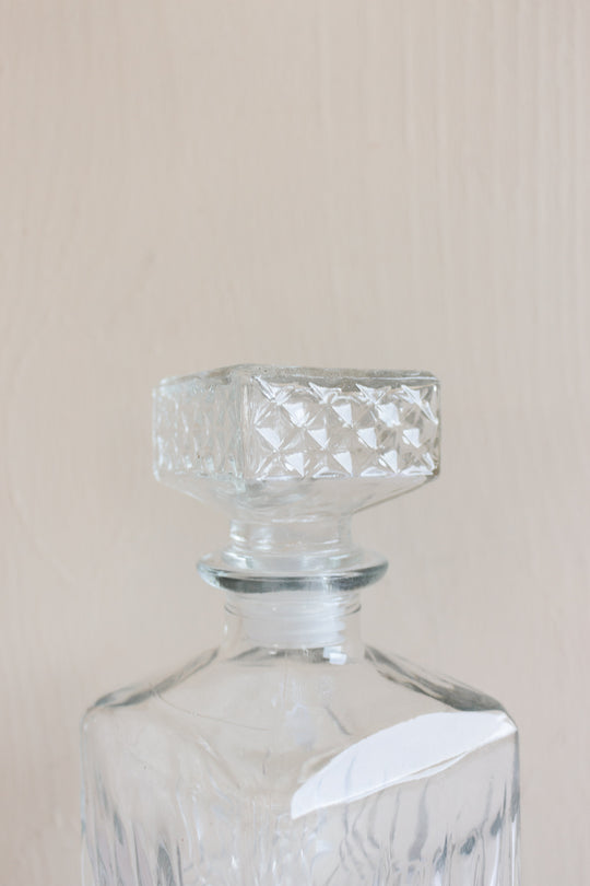 vintage french crystal and cut glass café decanters