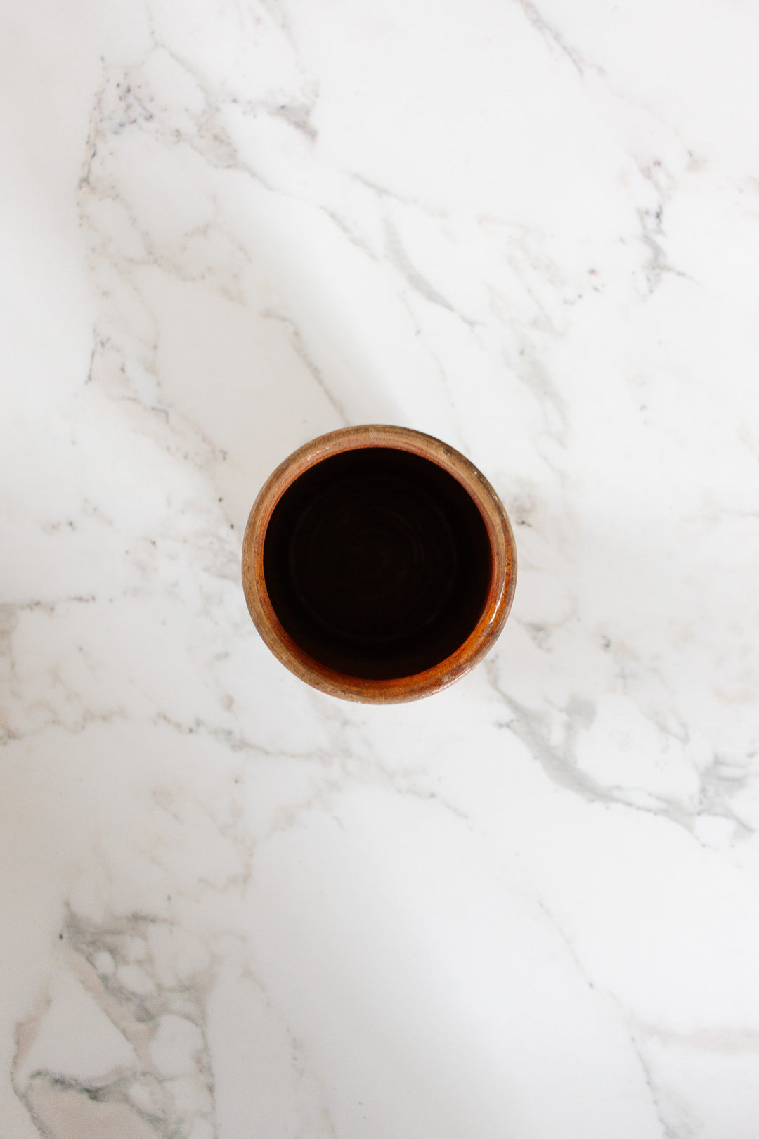 antique french cylindrical terra cotta vase