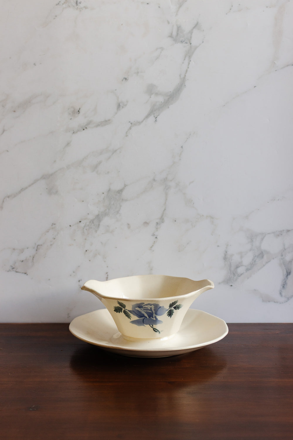 antique french digoin sarreguemines gravy boat
