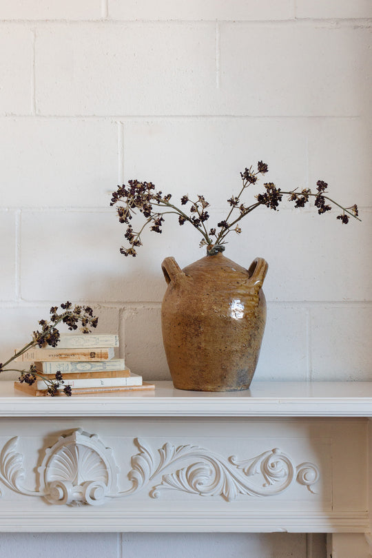 antique french stoneware vessel