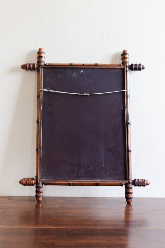1930s french faux bamboo mirror